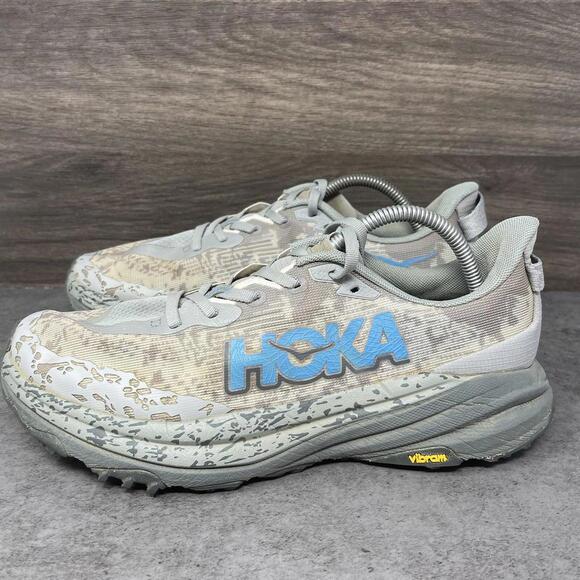 HOKA Speedgoat 6 Running Shoes Mens Size 10 WE Wide Green Camo Sneakers One One
